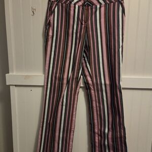 Ideology Multicolor Striped Boot Leg Pants